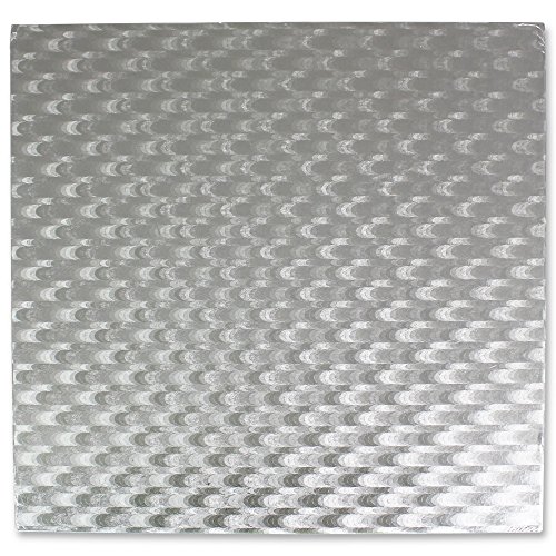 PME Quadratische Tortenplatte 12 cm, Kunststoff, Silber, 127 x 127 mm von PME