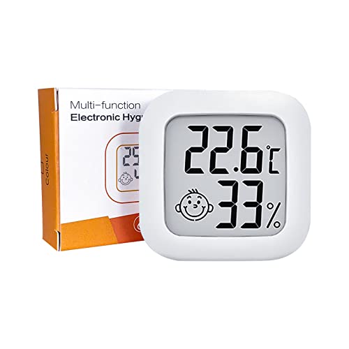 PNGOS Thermometer Innen Hygrometer Digital, Mini Thermo-Hygrometer Hhen Genauigkeit, 1 Stück Temperatur und Luftfeuchtigkeitsmesser Hydrometer Feuchtigkeit Digital für Babyraum,Wohnzimmer,Büro von PNGOS