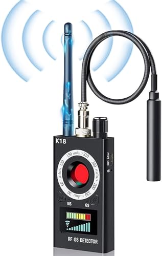 PNGOS Hidden Camera Detector Wanzen Detektor RF Wireless,K18 Wanzenfinder versteckte Kamera detektor,Wird Verwendet,um Versteckte Kamera,Drahtlose Geräte,GPS,Abhörgeräte,Ortungsgeräte zu erkennen von PNGOS