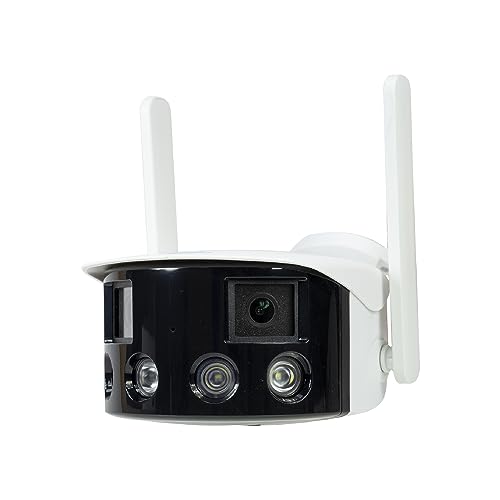 PNI Videoüberwachungskamera IP590, kabellos, mit IP, Doppelobjektiv, 2 x 2 MP, 180 Grad, Micro-SD-Kartensteckplatz von PNI