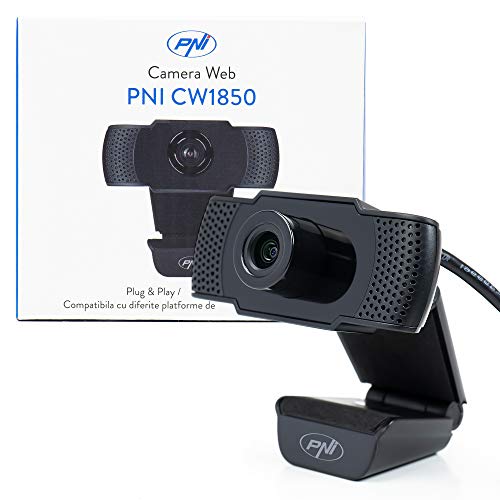 PNI Webcam CW1850 Full HD, USB-Anschluss, aufsteckbares, eingebautes Mikrofon von PNI