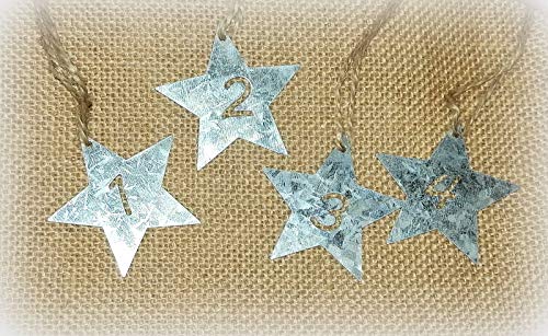 PO Adventszahlen 'Stern' aus Zink 4er-Set von PO