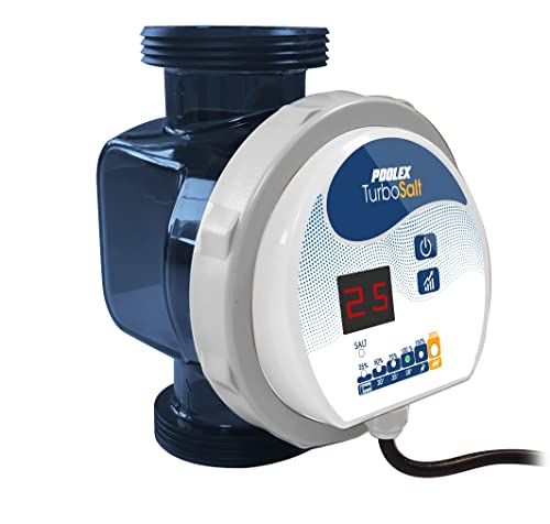 Poolex - Turbo Salt - Kompakte Pool-Elektrolyseanlage - Geeignet für alle Filtertypen - Natürliche Wasseraufbereitung - Bis zu 10 m3 - Automatische Wartung - 4 Betriebsmodi - Modell 100 von POOLEX