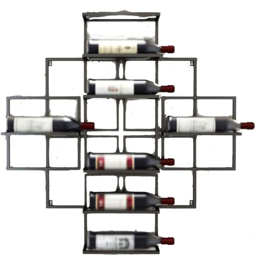 POSEDWRA Bar-Wand-Rotweinregal, Wandmontage, kreativer Weinschrank, modernes Weingut, Trauben- und ausländisches Weinregal, Eisen-Display-Rack von POSEDWRA