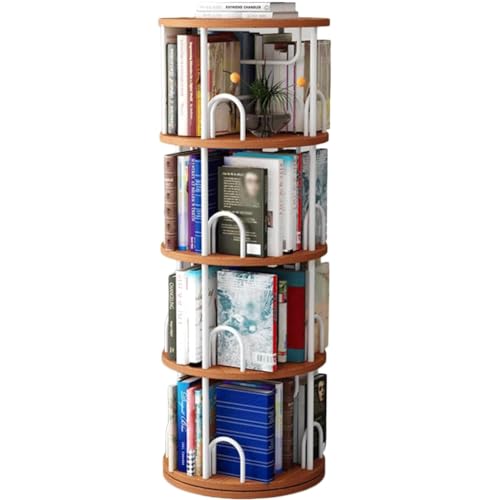 POSEDWRA Drehbares Bücherregal aus Eisen, bodenstehendes Bücherregal, Bilderbuchregal, minimalistisches Aufbewahrungsregal für Studenten und Kinder von POSEDWRA