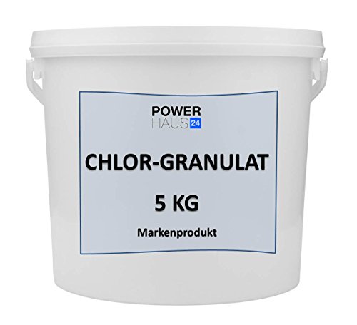 Chlorgranulat 5 KG Markenqualität von namhaften Herstellern, POWERHAUS24, Schnellchlor Granulat, schnelllösliches Chor von POWERHAUS24