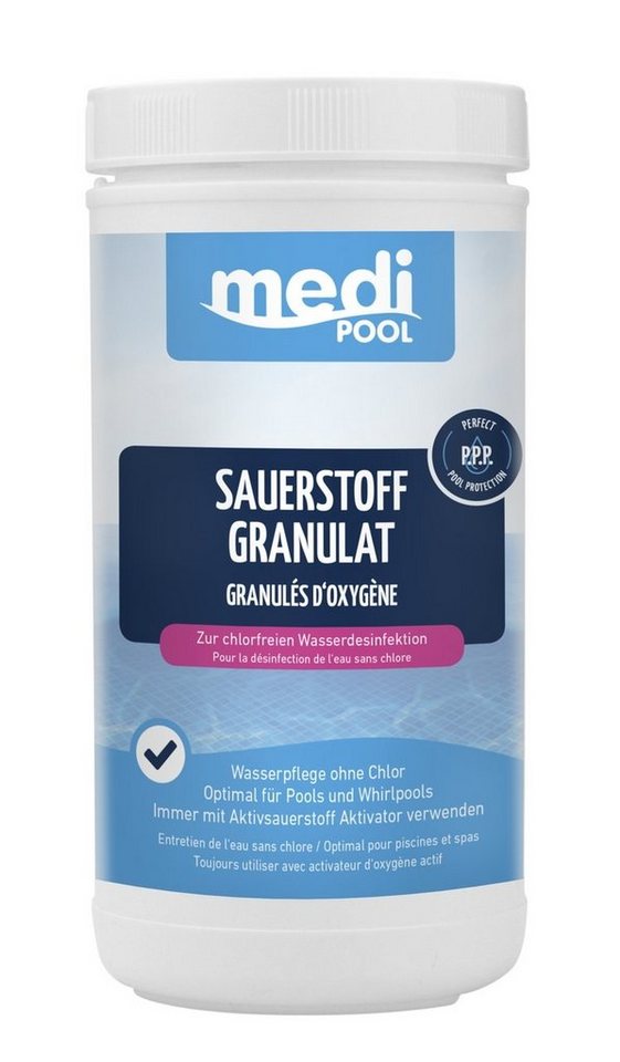 mediPOOL Poolpflege mediPOOL Sauerstoff Granulat 1 kg, (Spar-Set) von mediPOOL