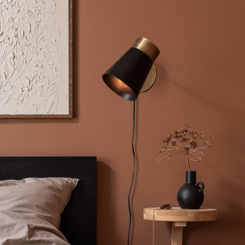 PR Home Luna Wandlampe schwarz/messing antik von PR Home