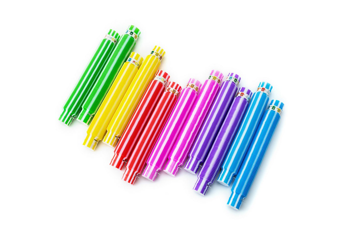 PRECORN Knicklicht 12 Stück LED Pop Tubes Fidget Toy Set Kindergeburtstag Deko, 6 Farben von PRECORN