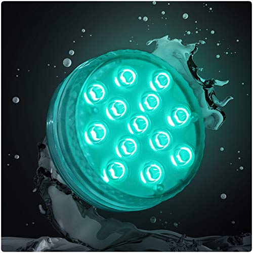 PRECORN Wasserdichte LED Leuchte für Aquarium Garten Badewanne Dekoration uvm Poolbeleuchtung LED Unterwasser mit 13 LED´s von PRECORN