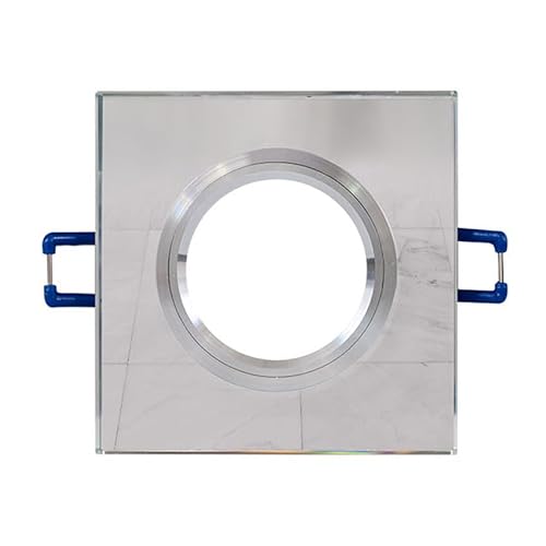 PRENDELUZ LED-Deckenleuchte, quadratisch, Spiegelglas, feste transparente Oberfläche, GU10-Fassung von PRENDELUZ