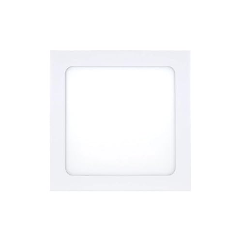 PRENDELUZ LED-Einbaustrahler, quadratisch, Weiß, 12 W, 3000 K, 900 lm, Maße: 167 x 167 x 17 mm von PRENDELUZ