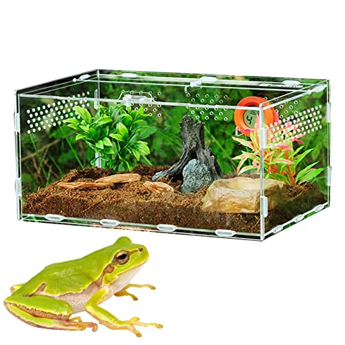 Insekten-Futterbox, Reptilien-Zucht-Terrarium-Box, große Futter-Vogelspinne-Lebensraum-Box aus Acryl, Reptilien-Terrarium-Lebensraum-Box für Schlangenschildkröten-Eidechsen von PRIMUZ