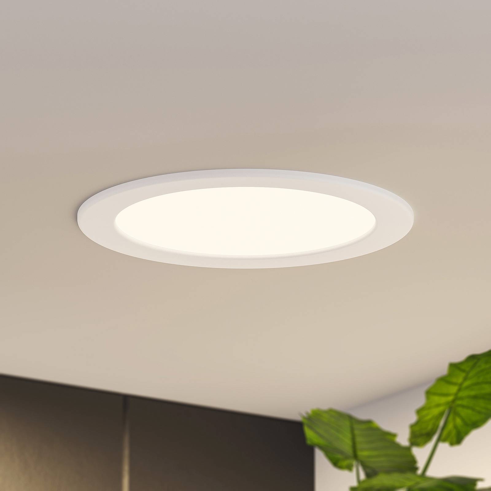 Prios LED-Einbaulampe Cadance, weiß, 22 cm, dimmbar von PRIOS