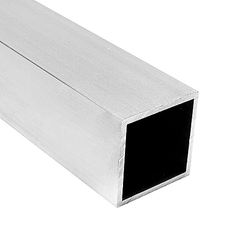 PRIOstahl Vierkantrohr Aluminiumrohr Alu-Rohr Quadratrohr Vierkantprofil Vierkant - 1 x Rohr Größe: 50 x 50 x 3 mm Länge: 2000 mm EN AW-6063 t6 ohne Schweißnaht für Kreativbau aus Aluminium von PRIOstahl