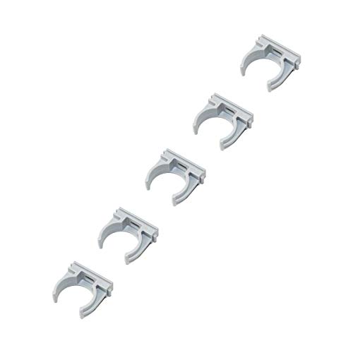 Rohrschelle Rohrclip aus Kunststoff 50 Stück | 16-20-25-32-40 mm | Grau Rohrhalter | Rohrklemme Rohrbefestigung (20 mm - 50 Stück) von PRITEX