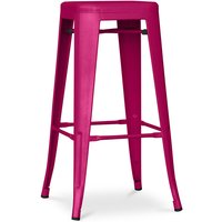 Privatefloor - Barhocker - Industriedesign - 76cm - Neuauflage- Stylix Fuchsia - Stahl - Fuchsia von PRIVATEFLOOR