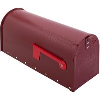 Amerikanischer Briefkasten aus rotem Aluminium mit faltbarem Wimpel - Prixprime von PRIXPRIME