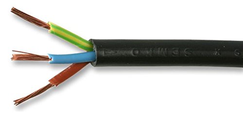 Pro Elec PEL01048 3-adriges Netzkabel, 0,50 mm2, 3 A, Schwarz, 100 m von Pro Elec