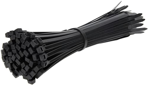 Kabelbinder Schwarz 100Stk. 4,8 x 200mm UV-resistent reiß und zugfest Qualität von PRODIAMANT von PRODIAMANT
