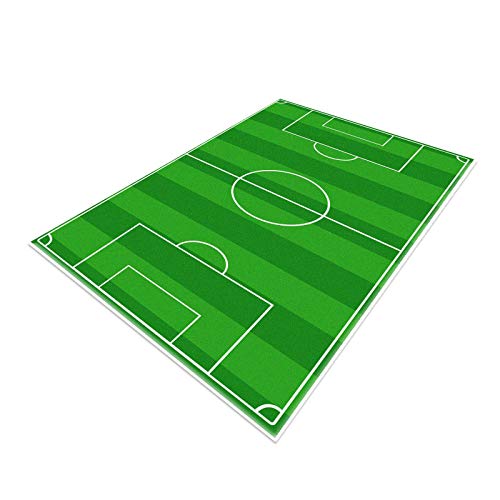 TYKTZXY Fussball Teppich FußBall, Funs Home Decor Spielmatte füR Jugendzimmer Jungen MäDchen Sport Theme Room Green 120×180cm von TYKTZXY