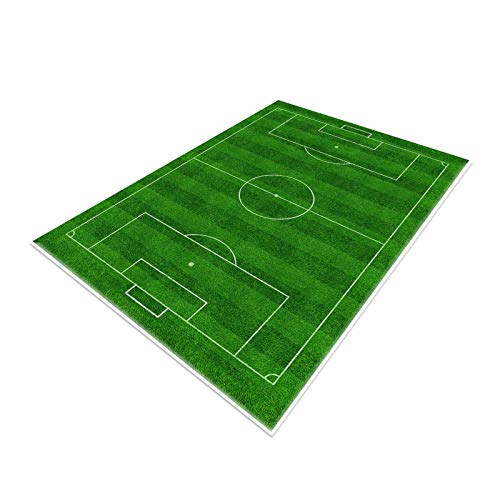 TYKTZXY Fussball Teppich FußBall, Funs Home Decor Spielmatte füR Jugendzimmer Jungen MäDchen Sport Theme Room Green 140×200cm von TYKTZXY