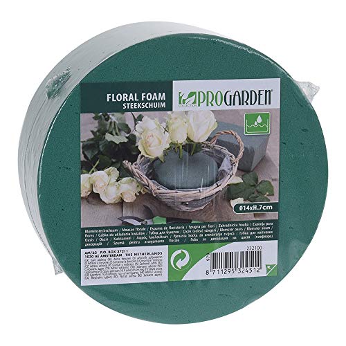 Pro Garden 90335 Zylindrischer Schaumstoff für Blumensträume, D 14 x 7 cm, Mehrfarbig von PRO GARDEN