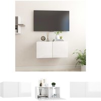 TV-Hängeschrank Hochglanz-Weiß 60x30x30 cm - Weiß - Prolenta Premium von PROLENTA PREMIUM