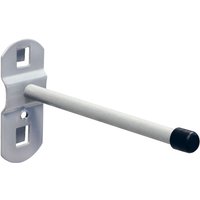 Porte-outils avec extrémité de crochet droite pour plaque perforée 10cm Aluminium blanc von PROREGAL - BETRIEBSAUSSTATTUNG ZUM FAIREN PREIS