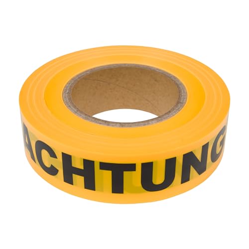 PROlac Beschriftungen Trassenwarnband 75m Länge x 40mm Breite - Achtung Kabel Schwarz/Gelb Trassenband Warnband Erdkabel von PROlac Beschriftungen