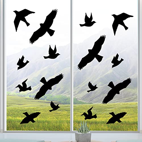 Prolac Fenster Aufkleber zu Schutz vor Vogelschlag, selbstklebende Vogelsilhouetten, permanente Etiketten – UV- und witterungsbeständig – schwarz glanz 2 x DIN A4 von PROlac Beschriftungen