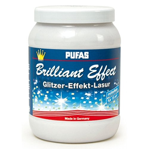 Pufas Brilliant Effect Lasur Effektlasur 1,5 L mittelfeiner bläulicher Effekt von PUFAS