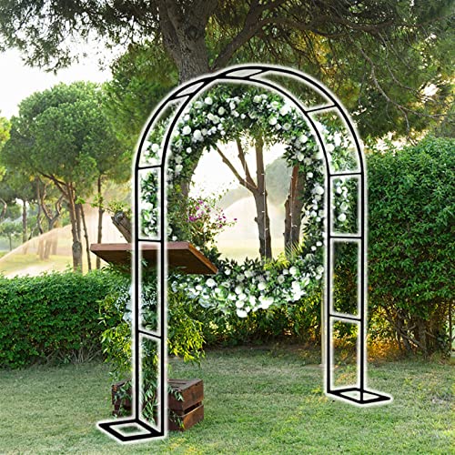 Rosenbogen Torbogen Rankhilfe, Gartenbogen Rankbogen Rankgitterfür Kletterpflanzen Wetterfest Und Freistehend, Pflanzbogen, Outdoor Eleganter Hochzeitsgartenbogen Spalier ( Color : Nero , Size : 350x2 von PYJYWAN