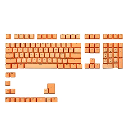 PYNQ 124 Tasten PBT Keycap Translucent Orange Personalisierte Tastenkappen für Cherry MX Switch Mechanische Tastatur von PYNQ