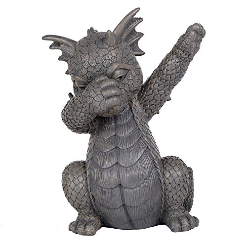 Pacific Giftware Gartenfigur Drache Dab Tanzfigur 24 cm - Gartendrache Fantasy Deko Statue Garten Figur von Pacific Giftware