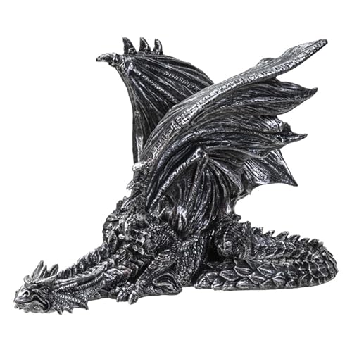 Pacific Giftware Drachenfigur silberfarben Schleicht Sich an | Drache Figur Statue von Pacific Giftware