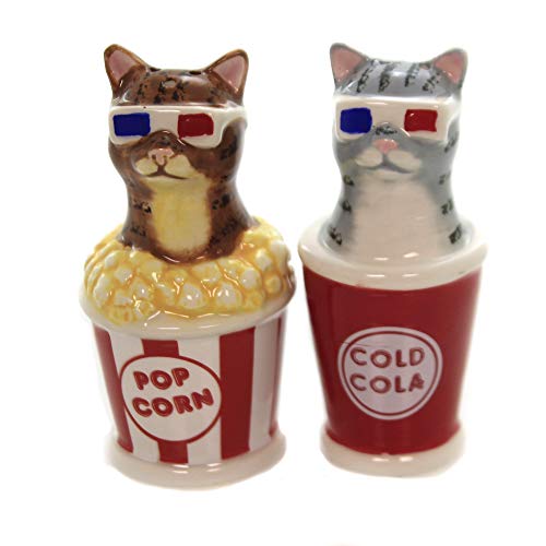 Pacific Giftware Movie Theater 3D Glasses Cats Salt and Pepper Shaker Set, 4 Inch von Pacific Giftware