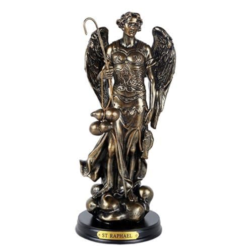 Pacific Giftware St. Raphael Patron Saint of Travellers and Medical Workers 8 Inch Tall Wooden Base with Brass Name Plate von Pacific Giftware