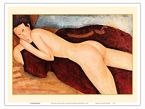 Nu Couché de Dos) – aus einem Original-Farbgemälde von Amedeo Modigliani c.1917 – Meister-Kunstdruck 22,9 x 30,5 cm von Pacifica Island Art