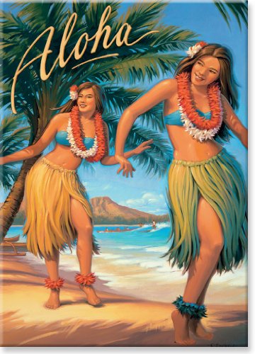 Pacifica Island Art Kühlschrank Magnet mit Hawaiianischem Motiv - Aloha von Pacifica Island Art