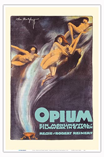 Theo Matejko 1919 Filmposter Opium - Regie von Robert Reinert - Deutscher Stille Film - Vintage Austrian Movie Poster by Theo Matejko c.1919 - Meister-Kunstdruck 30,5 x 45,7 cm von Pacifica Island Art