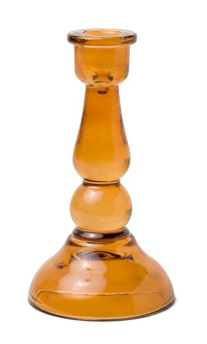 Großer kegelförmiger Glashalter – bernsteinfarben von Paddywax