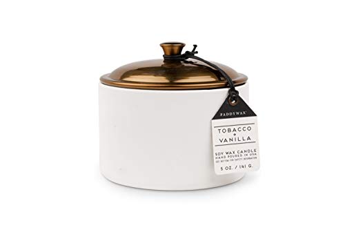 Paddywax Duftkerzen Minimalist Hygge Range Luxury Candle, 141g, Tabak + Vanille von Paddywax