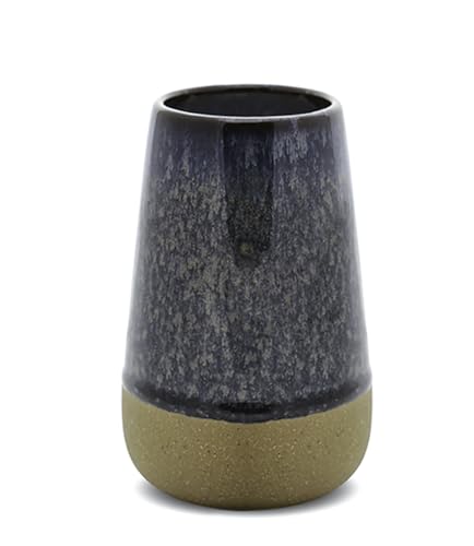 Paddywax Duftkerzen Premium Kin Range Kerze im wiederverwendbaren, glasierten Keramiktopf, 283 g, schwarze Feige + Rose von Paddywax