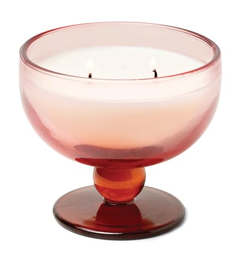Paddywax Duftkerzen Vintage Glas Aura Collection Sojawachsmischung 2 Dochte Kerze, 170 g, Safran Rose von Paddywax