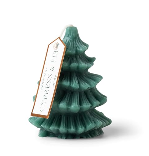 Paddywax Holiday Candles Cypress & Fir Collection Duftkerze in Weihnachtsbaumform, 120 g, Grün von Paddywax