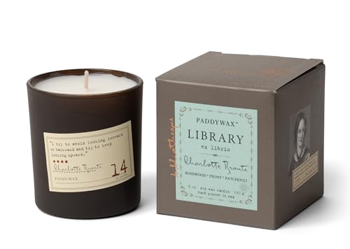 Paddywax Scented Candles Library Collection Luxury Artisan Kerze, 170 g, Charlotte Bronte von Paddywax
