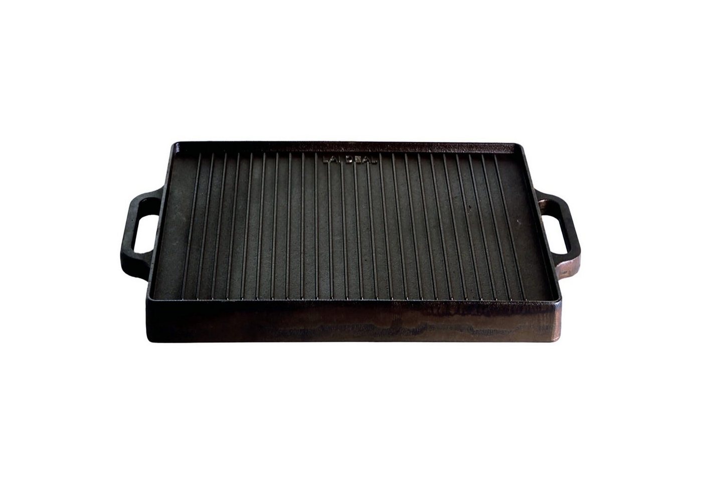 Paella World International Grillplatte (Plancha) aus Gusseisen, 32 x 32 cm, beidseitig verwendbar von Paella World International