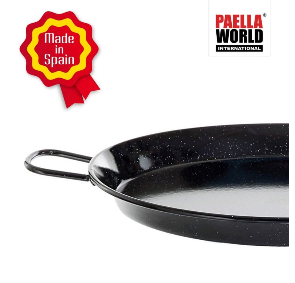 Paella World International Paellapfanne emailiert mit Griffen, in verschiedenen Größen wählbar, Stahl von Paella World International