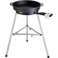 Paella World Gusseisenpfannen-Set 3, 60cm Pfanne, 40cm 2-Ring-Brenner, 11,4kw, Dreibein-Ständer, Pae von PaellaWorld International